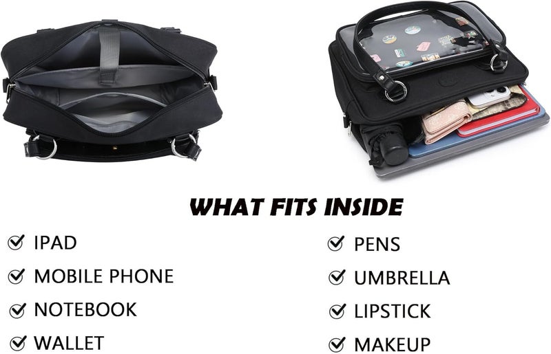 CHERRY SAUCE Oxford Ita Bag Crossbody Shoulder Bag Satchel Messenger Backpack Multi-Purpose Pins Display - Image 5